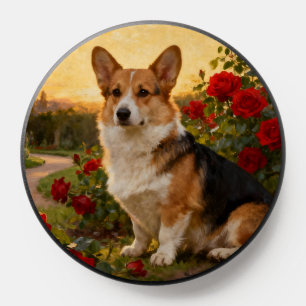 Corgi in the Roses II PopSocket