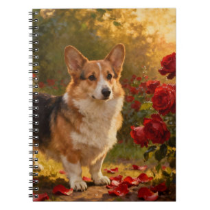 Corgi in the Roses V Notebook