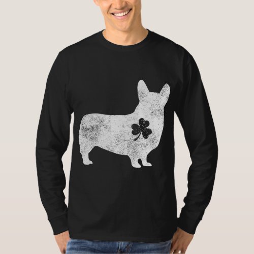 Corgi Irish Clover St Patricks Day Dog Lover Gift T_Shirt