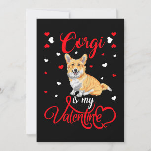 Corgi Is My Valentine Funny Corgi Valentine's Day Holiday Card