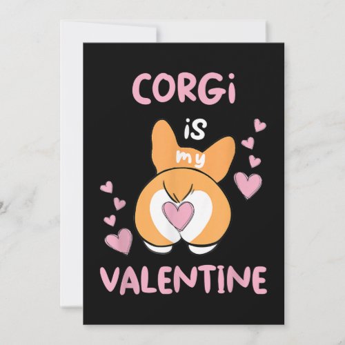 Corgi Is My Valentine Holiday Card