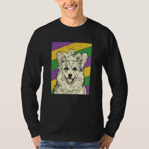 Corgi Jester Mardi Gras Dog Mom or Dad T-Shirt