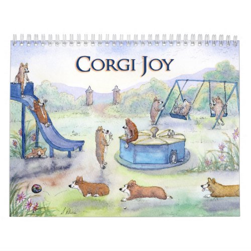 Corgi Joy calendar _ corgi dogs enjoying life