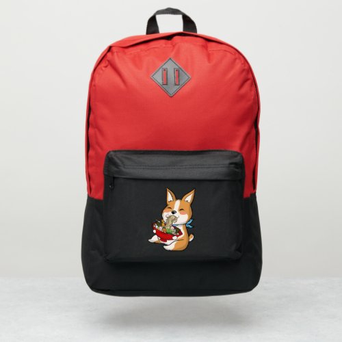 Corgi Kawaii Manger Ramen Port Authority Backpack