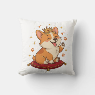Corgi King Throw Pillow Cute Corgi Lover Home Deco