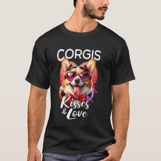 Corgi Kisses Valentine Corgi Love T-Shirt