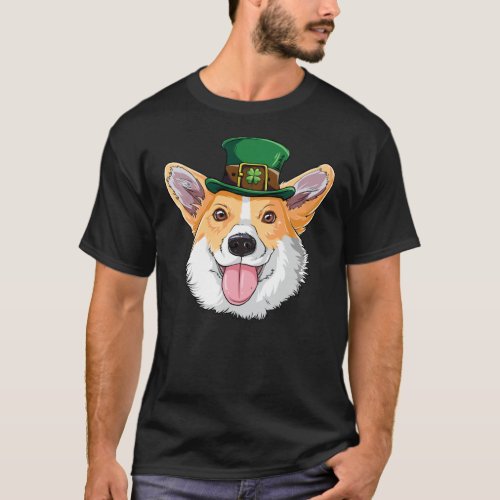 Corgi Leprechaun T Shirt St Patricks Day Dog Tees 