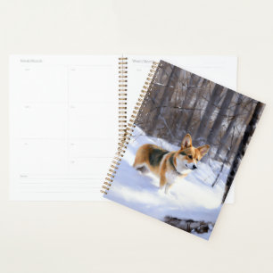 Corgi Let It Snow Christmas Planner