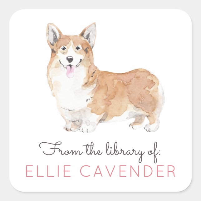 Corgi Library Bookplate (Front)
