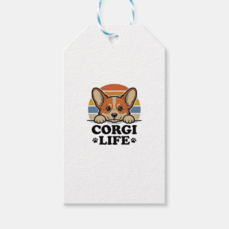 Corgi Life Shirt Vintage Engraving Dog Lover Art_1 Gift Tags