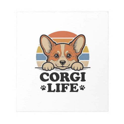 Corgi Life Shirt Vintage Engraving Dog Lover Art_1 Notepad