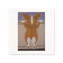 Corgi looking out window