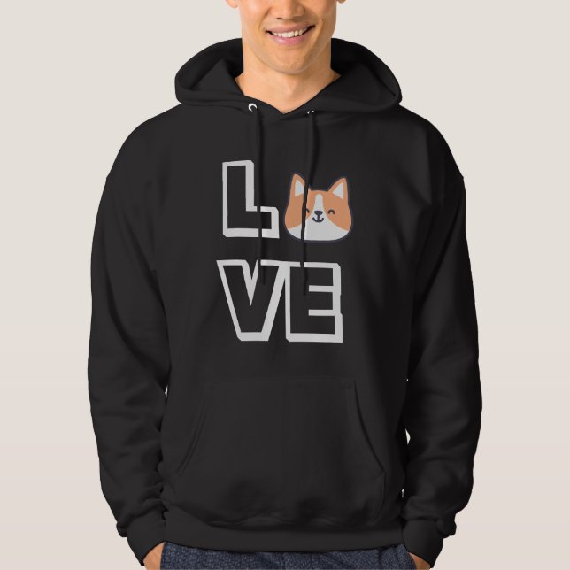 Corgi Love  34 Hoodie (Front)