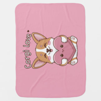 Corgi Love Baby Blanket
