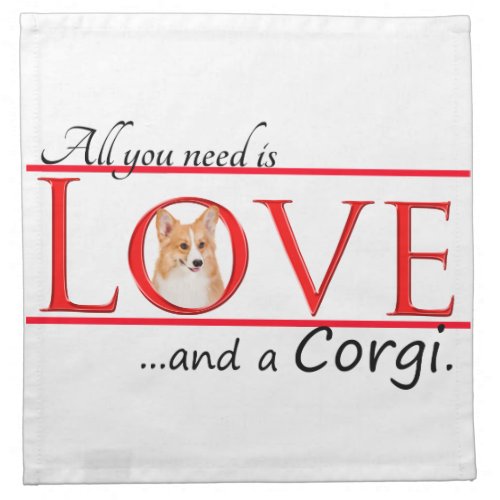 Corgi Love Napkins