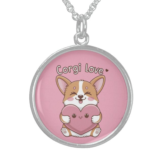 Corgi Love Necklace (Front)