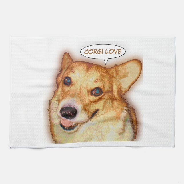 Corgi Love Towel (Horizontal)