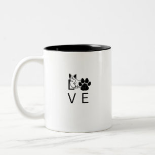 CORGI LOVE Two-Tone COFFEE MUG