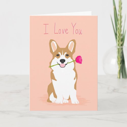 Corgi Love Valentines card