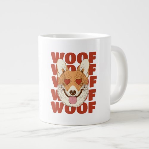 CORGI LOVE woof Giant Coffee Mug