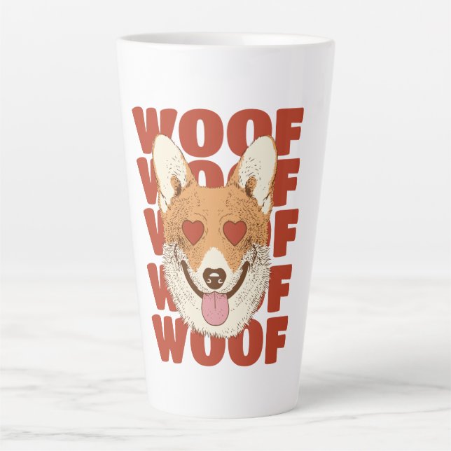 CORGI LOVE woof Latte Mug (Front)