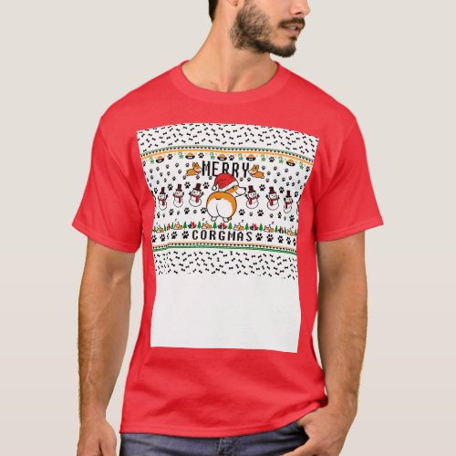 Corgi Lover Christmas Mask T_Shirt