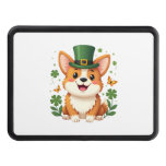 Corgi Lover Shamrock Happy St Patricks Day Hitch Cover