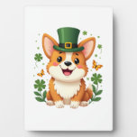 Corgi Lover Shamrock Happy St Patricks Day Plaque