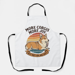Corgi Lover Shirt Vintage Engraving Dog Quote Desi Apron