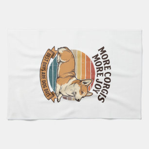 Corgi Lover Shirt Vintage Engraving Dog Quote Desi Kitchen Towel
