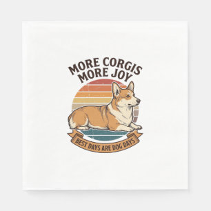 Corgi Lover Shirt Vintage Engraving Dog Quote Desi Napkins