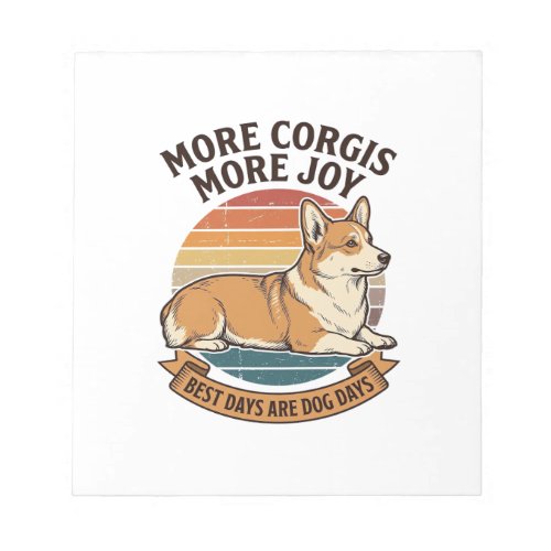 Corgi Lover Shirt Vintage Engraving Dog Quote Desi Notepad