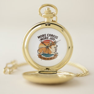 Corgi Lover Shirt Vintage Engraving Dog Quote Desi Pocket Watch