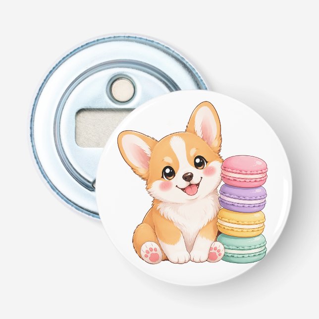 corgi macarons bottle opener (Front)
