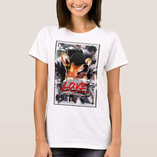 Corgi Mafia Brit LOVE International Tshirt (Front)