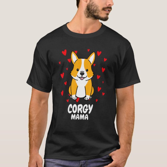 Corgi Mama Corgi Mom Crazy Dog Women Girls T-Shirt (Front)