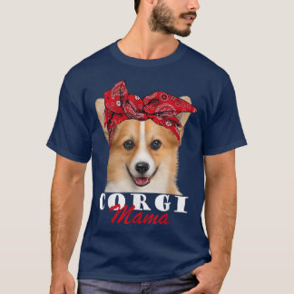 Corgi Mama Cute Corgi Dog Bandana  T-Shirt