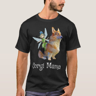 Corgi Mama Cute Pembroke Welsh Corgi & Fairy Retro T-Shirt