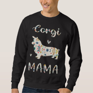 Corgi Mama Floral Dog Mom Love Sweatshirt