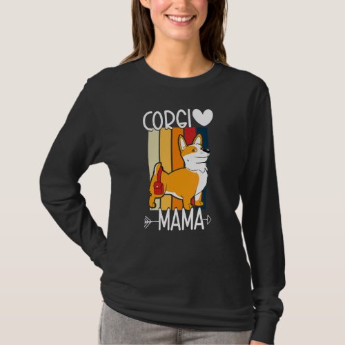 Corgi Mama Pembroke Welsh Corgi Mom T_Shirt