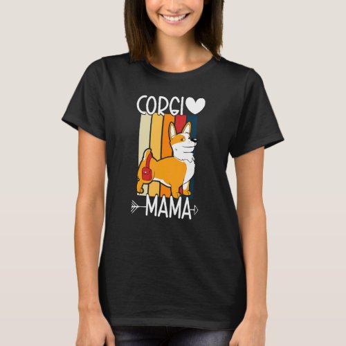 Corgi Mama Pembroke Welsh Corgi Mom T_Shirt