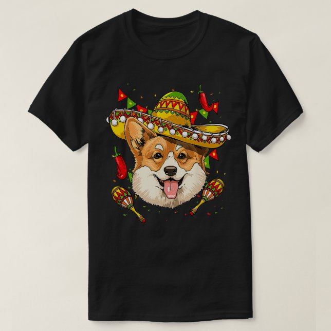 Corgi Men Women Kids Sombrero  T-Shirt (Design Front)
