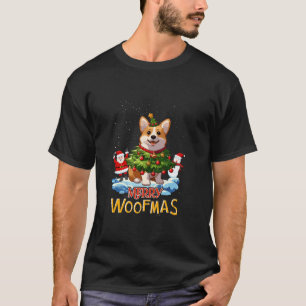 Corgi Merry Christmas Tree Lights Dog X Mas Dogs L T-Shirt