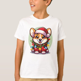 Corgi Merry Christmas Winter Animals Cute Corgis T-Shirt