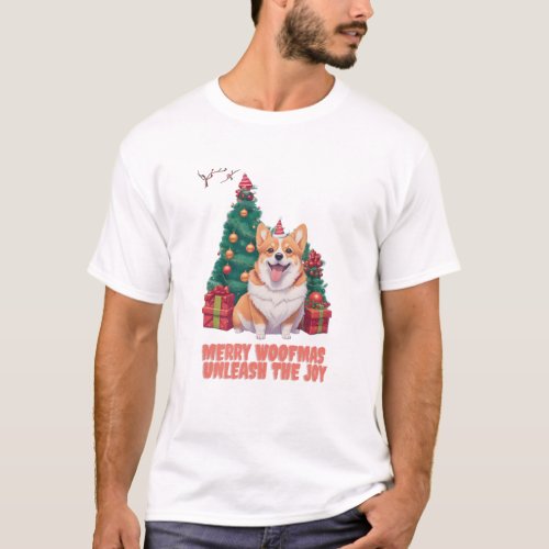 Corgi Merry Woofmas T_Shirt