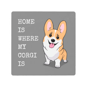 Corgi Metal Print