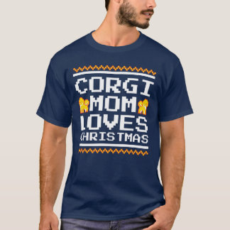 Corgi Mom Christmas Festive Dog Lover Gift gift T-Shirt
