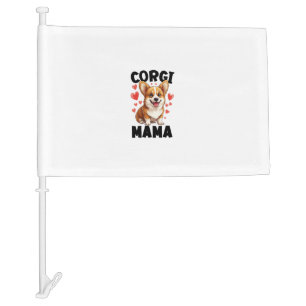 Corgi Mom - Cute Corgi Mama Car Flag