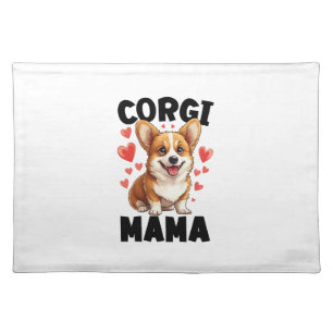 Corgi Mom - Cute Corgi Mama Cloth Placemat