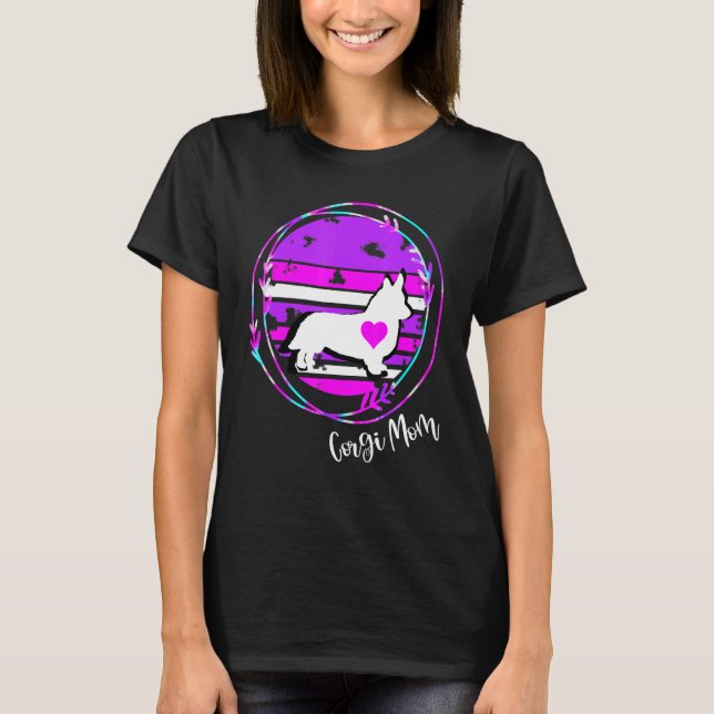 Corgi Mom Cute Welsh Corgis Dog Owner Tee Puppy (Front)